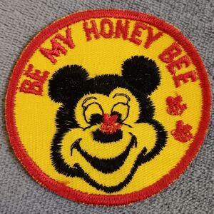 70s Vintage Honey Cartoon Bee Patch For Jacket Jeans Hat, Retro Romantic Spring